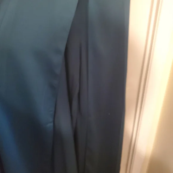 Jade formal jumpsuit with overskirt/train. This is an Adrianna Papell, size 6. - Picture 2 of 5